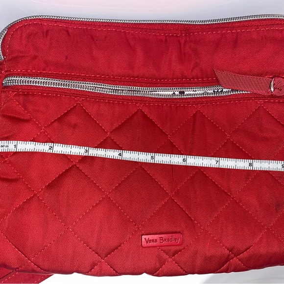 Vera Bradley Triple Compartment Crossbody bag in the color Cardinal Red. - Picture 4 of 8